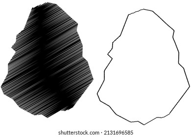 Byam Martin island (Canada, Nunavut Territory, North America) map vector illustration, scribble sketch Byam Martin map