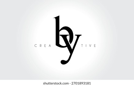 BYby Elegant Serif Monogram Logo – Luxury Lowercase Typographic Lettermark for Modern Branding