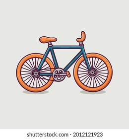 Bycicle Cartoon Illustration Vintage Bikes Vector