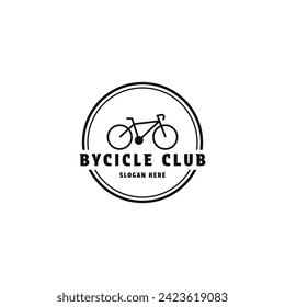 bycicle club logo design concept emblem circle