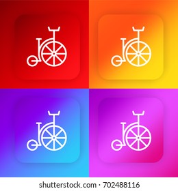 Bycicle four color gradient app icon set