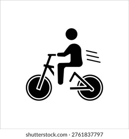 bycicle icon simple solid vector