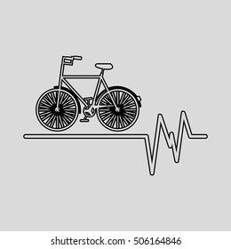 bycicle icon sport design graphic vector illustration eps 10