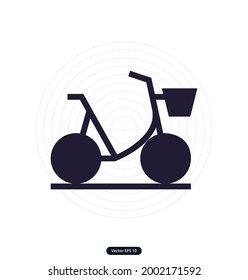 bycicle Icons. Airplane, Public bus, Train, Ship-Ferry and auto signs. Shipping delivery symbol. Airmail delivery sign. Vector elements, ready to use. EPS10
