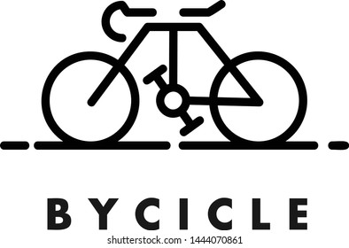 bycicle line logo icon vector