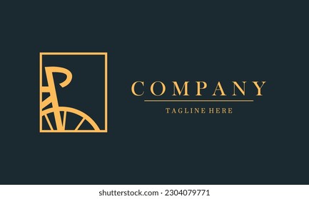 Bycicle store shopping logo vector icon design. Bycicle design with square design shape vector logo.