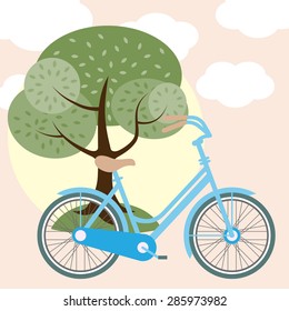 Bycicle and tree