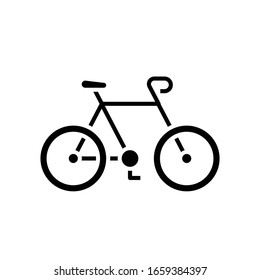 Bycicle Trip Black Icon, Concept Illustration, Vector Flat Symbol, Glyph Sign.