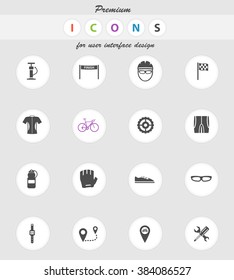Bycicle vector icons for web sites and user interface