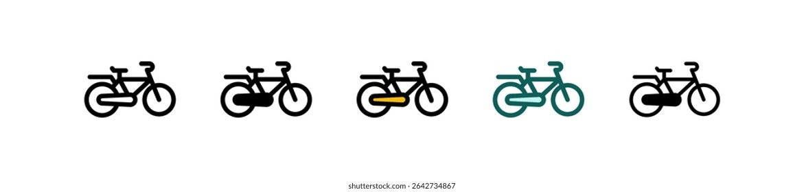Bycycle Icon Multiple Vector Illustration