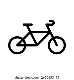 Bycycle Icon. Bycycle symbol for web design and mobile app. Bycycle line logo on white background. Vector illustration.