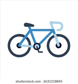 Bycycle object icon modern art design black and white with bold outline 