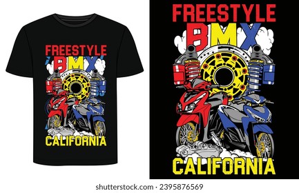 Bycycling T Shirt Design Vector