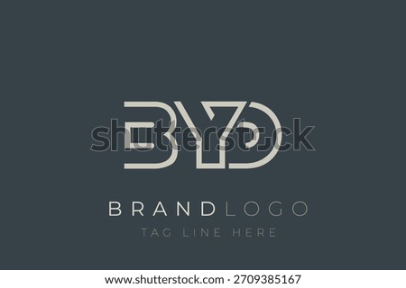 BYD abstract letter logo design. Modern Business Logo Design With Abstract Typography and Contemporary Style