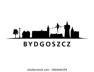 Bydgoszcz Polish Vector Cityscape Skyline 