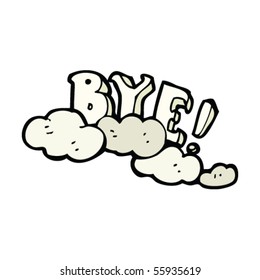 "bye" in clouds cartoon