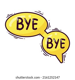 Bye Bye Comic Expression Icon Stock Vector (Royalty Free) 2161252147 ...