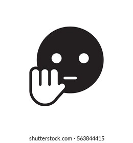 bye emoticon icon illustration isolated vector sign symbol
