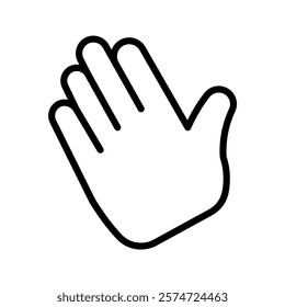 Bye Hand line icon , vector, pixel perfect, illustrator file