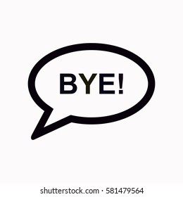 Bye  icon Vector design.