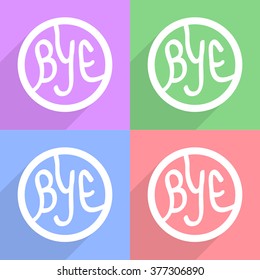 Bye icon Vector EPS10, Great for any use.