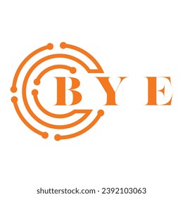 BYE letter design. BYE letter technology logo design on white background. BYE Monogram logo design for entrepreneur and business