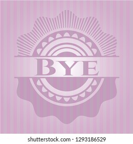 Bye realistic pink emblem