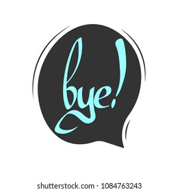 Bye Speech Bubble Banner Word Design Stock Vector (Royalty Free ...