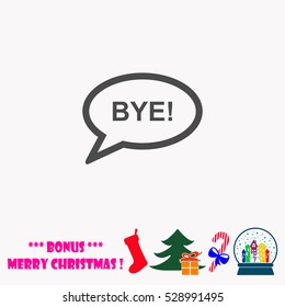 Bye  vector illustration.