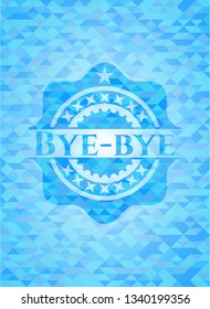 Bye-bye sky blue mosaic emblem