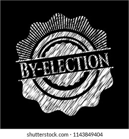 By-election written with chalkboard texture