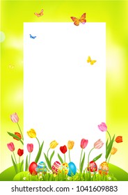 BYellow bright easter card