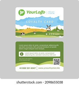 Byers Cards, Loyalty Cards Template, Meat Farm, Country Club