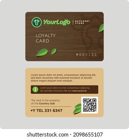 Byers Cards, Loyalty Cards Template, Meat Farm, Country Club