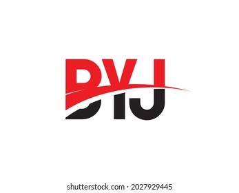 Letra BYJ Ilustración del vector de diseño del logotipo inicial