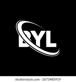 BYL logo. BYL letter logo design. Initials BYL logo linked with circle and uppercase monogram logo. BYL typography for technology, business and real estate brand.
