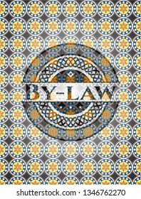 By-law arabesque style badge. arabic decoration.
