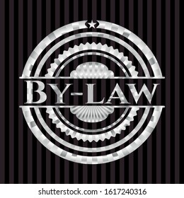 By-law silvery emblem or badge. Vector Illustration. Mosaic.