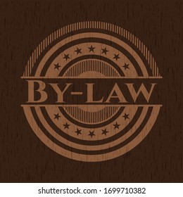 By-law vintage wood emblem. Vector Illustration.