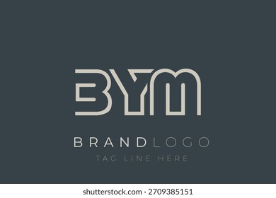 BYM abstract letter logo design. Modern Business Logo Design With Abstract Typography and Contemporary Style