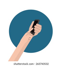 Byod design over white background, vector illustration