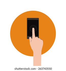 Byod design over white background, vector illustration