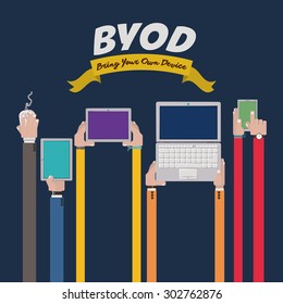 BYOD digital design, vector illustration eps 10