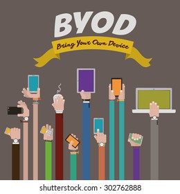 BYOD digital design, vector illustration eps 10