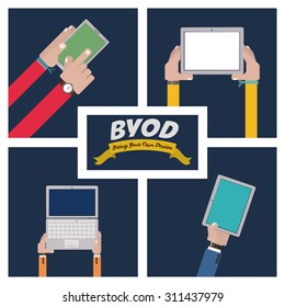 Byod digital design, vector illustration eps 10