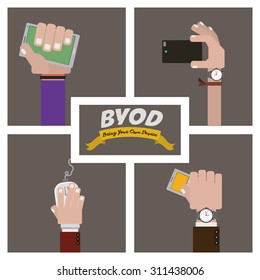 Byod digital design, vector illustration eps 10