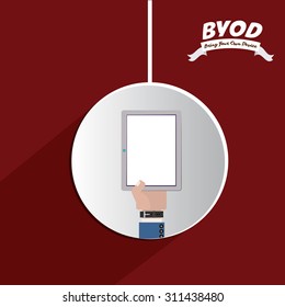 Byod digital design, vector illustration eps 10