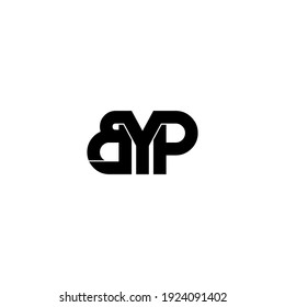 byp letter original monogram logo design
