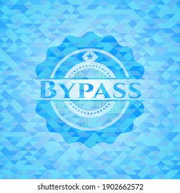 Bypass light blue mosaic emblem. 