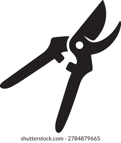Bypass Pruning Shears Icon  Garden Secateurs Vector Illustration